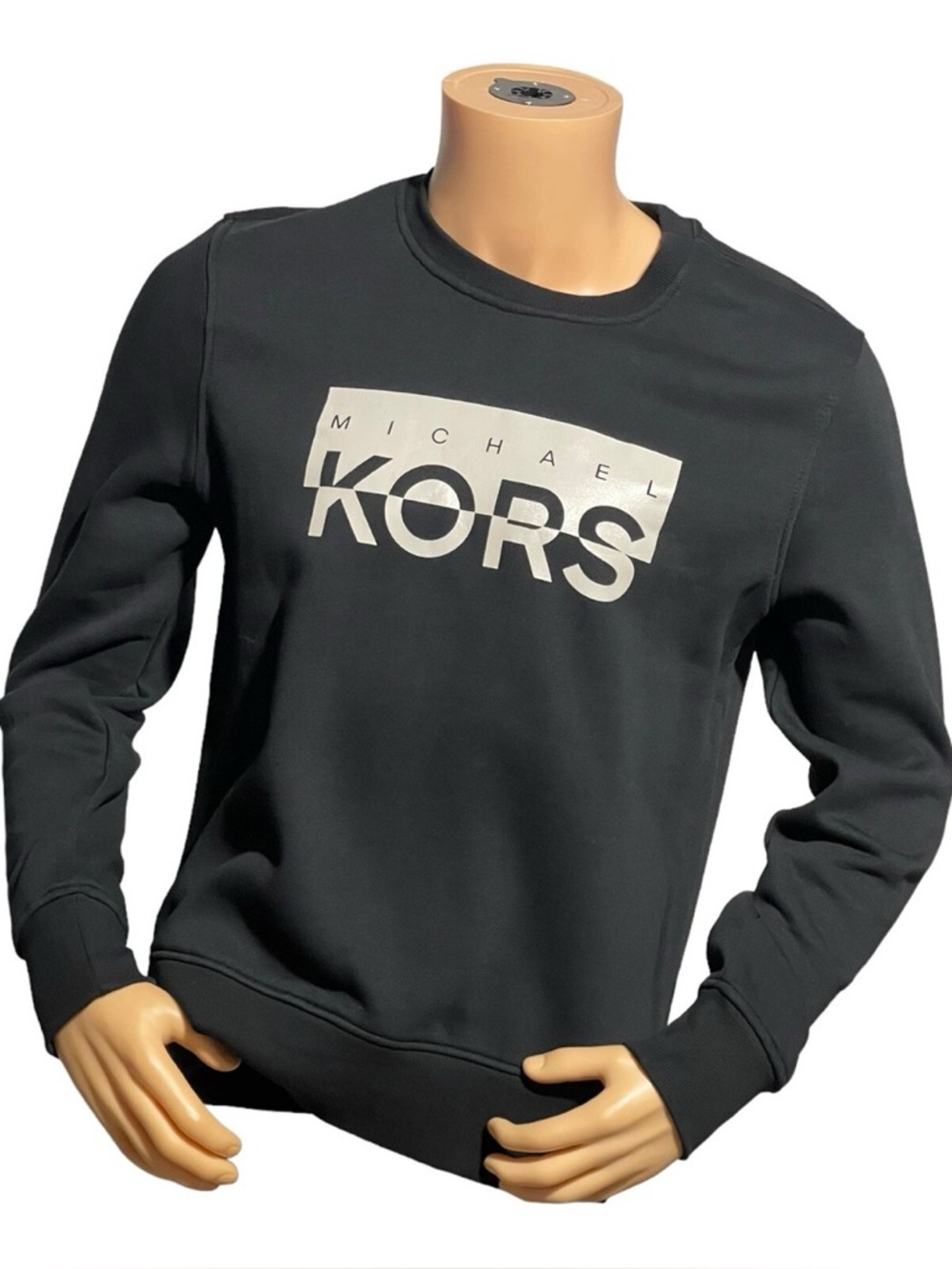 Michael Kors Black Crewneck Sweatshirt with Logo